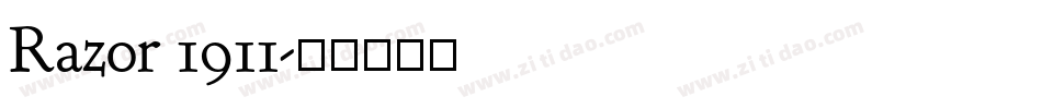 Razor 1911字体转换